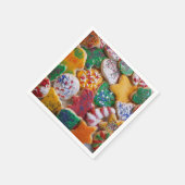 クリスマスクッキーIカラフルホリデーベーキング スタンダードカクテルナプキン (角)