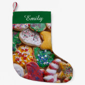 クリスマスクッキーIカラフルホリデーベーキング スモールクリスマスストッキング (正面)