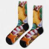 クリスマスクッキーIカラフルホリデーベーキング ソックス (左)