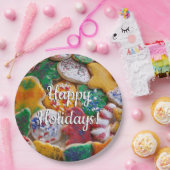 クリスマスクッキーIカラフルホリデーベーキング ペーパープレート (パーティー)