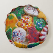 クリスマスクッキーIカラフルホリデーベーキング ラウンドクッション (裏面)