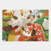 クリスマスクッキーIカラフルホリデーベーキング ラッピングペーパーシート (正面3)