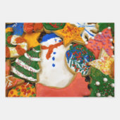 クリスマスクッキーIカラフルホリデーベーキング ラッピングペーパーシート (正面3)