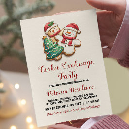 クリスマスクッキーIクッキー交換パーティー 招待状