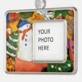 クリスマスクッキーIIIホカラフルリデイベーキング シルバープレートフレームオーナメント (左)