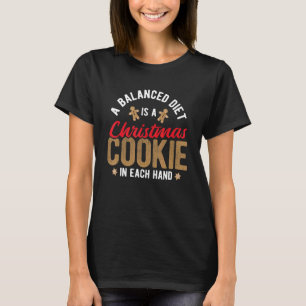 クリスマスクッキーIn各ハンド小妖精や小人サンタ12月C Tシャツ
