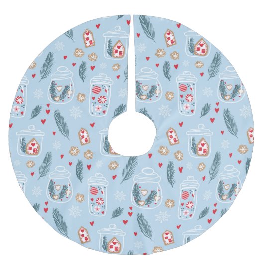 クリスマスクッキーJARノルディックスカンジニ ブラッシュドポリエステルツリースカート (正面)