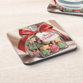 クリスマスクッキーJARプラスチックコースターセット コースター (左側)