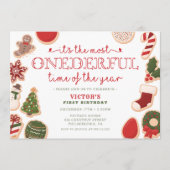 クリスマスクッキーOnederful最初の誕生日パーティー プログラム (正面)