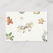 クリスマスクッキーSantaはキャンディの数を推測 エンクロージャーカード (裏面)