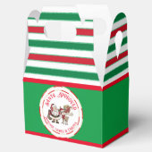 クリスマスクッキーSanta承認された赤と緑 フェイバーボックス (オープン)