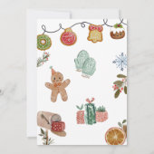 クリスマスクッキーSweet One 1st誕生日パーティー 招待状 (裏面)