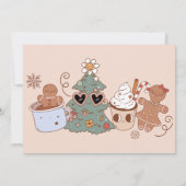 クリスマスクッキーSweet One 1st Birthday Photo 招待状 (裏面)