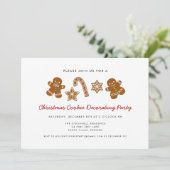 クリスマスクッキ飾ーのパーティの招待状 招待状 (スタンド正面)