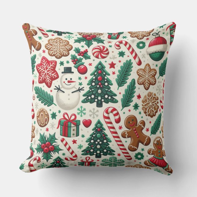 クリスマスクッション枕 アウトドアクッション (正面)