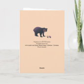 クリスマスクマ、カメ、明かり付きマグピー2 カード (裏面)