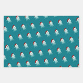 クリスマスクラゲ ラッピングペーパーシート (正面2)