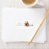 クリスマスクラシックのキャンディーケーンのパーソナライズされたアドレス ラベル (インサイチュ)