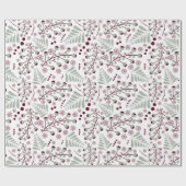 クリスマスクラシックの赤と緑のパターン ラッピングペーパー (フラット)