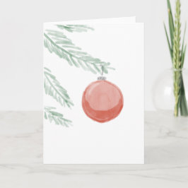 クリスマスクラシックオーナメントレッド折り畳みホリデーカード カード