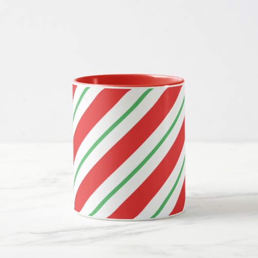 クリスマスクラシックキャンディーケインストライプズ マグカップ (中央)