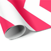 クリスマスクラシックスタイルレッドホワイトストライプのテンプレート ラッピングペーパー (ロールコーナー)