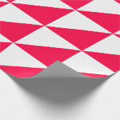 クリスマスクラシックスタイルレッドホワイトテンプレート ラッピングペーパー (角)