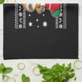 クリスマスクラシックスロースTシャツ キッチンタオル (折り畳み)