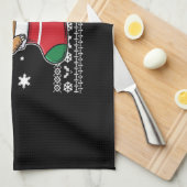 クリスマスクラシックスロースTシャツ キッチンタオル (四つ折り)