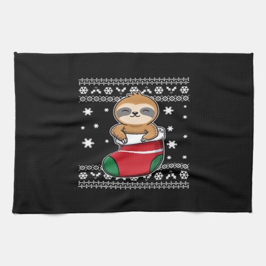 クリスマスクラシックスロースTシャツ キッチンタオル (横)