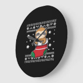 クリスマスクラシックスロースTシャツ ラージ壁時計 (傾斜)