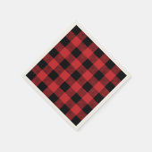 クリスマスクラシックバッファローチェックの格子模様 スタンダードカクテルナプキン (角)