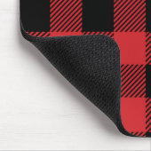 クリスマスクラシックバッファローチェックの格子模様 マウスパッド (コーナー)
