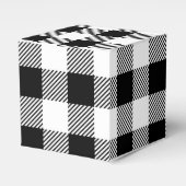 クリスマスクラシックバッファローチェックプレイドパターンB&W フェイバーボックス (正面サイド)