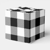 クリスマスクラシックバッファローチェックプレイドパターンB&W フェイバーボックス (裏面サイド)