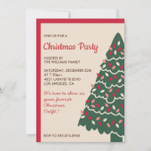 クリスマスクラシックパーティー巨木 招待状 (正面)