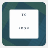 クリスマスクラシックプレゼントからの休日の贈り物 スクエアシール (正面)