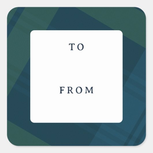 クリスマスクラシックプレゼントからの休日の贈り物 スクエアシール (正面)