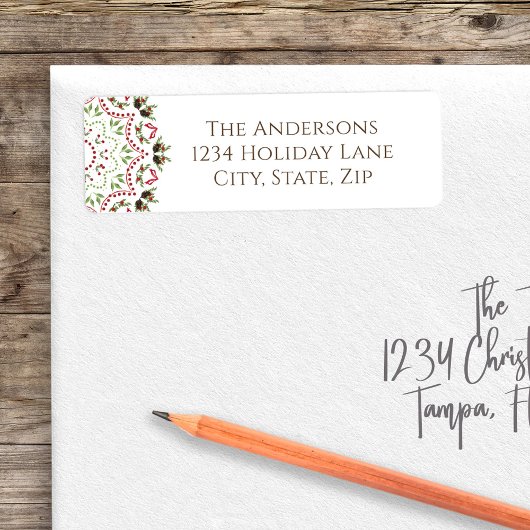 クリスマスクラシックホテルホリーベリーグリーンリマンダラ ラベル