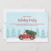 クリスマスクラシックレッドトラックパーティー 招待状 (正面)