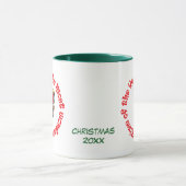 クリスマスクラシックレトロトナカイ素晴らしい時間 マグカップ (中央)