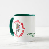 クリスマスクラシックレトロトナカイ素晴らしい時間 マグカップ (正面左)