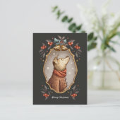 クリスマスクラシックヴィンテージ犬 シーズンポストカード (スタンド正面)