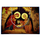 クリスマスクラシック出生シーン抱き枕 ラージペーパーバッグ (正面)