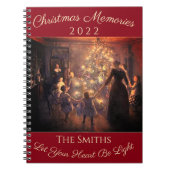 クリスマスクラシック思い出のアートワーク家族の記念 ノートブック (正面)