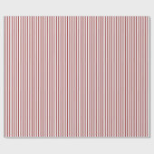 クリスマスクラシック赤/オフストライプの白 ラッピングペーパー (フラット)