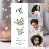 クリスマスクラシック造幣局の植物学JOYコラージュ写真 シーズンカード