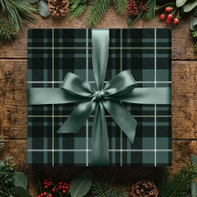 クリスマスクラシック プリント柄 ダークグリーン ホリデー タルタン