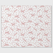 クリスマスクラッカーレッドトイル ラッピングペーパー (フラット)