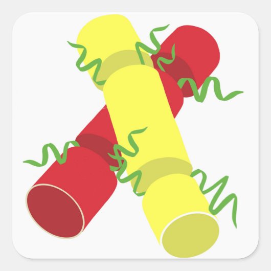 クリスマスクラッカー スクエアシール (正面)